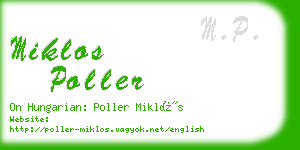 miklos poller business card